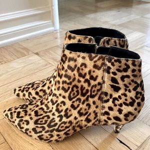 Sam Edelman leopard calf hair booties 8.5!